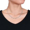 thumbnail image 2 of Miabella Sterling Silver Paperclip Necklace, 2 of 3