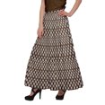 thumbnail image 4 of Moomaya Jupe Longue Imprimée pour Femmes Style Portefeuille Grande Taille Jupe Maxi à 3 Niveaux, 4 of 6