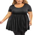 thumbnail image 1 of Tunique Grande Taille pour Femmes Manches Courtes Roses Vertes Hauts 3X Col Rond Vêtements Été Fluide Vêtements de Maternité Chemise, 1 of 6