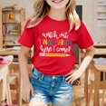 thumbnail image 2 of TZEWGL T-Shirts For Newborn Back To School Season Printed Short Sleeve Crewneck Clothes For Infnants size 2-4T, 2 of 4