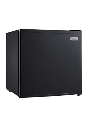 IMPECCA Upright Freezer 1.1 Cubic Feet Energy Star with Reversible Door, Removable Shelves and Adjustable Thermostat - Black