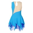 thumbnail image 2 of Jhaoyu Robe de Patinage à Glace Sans Manches pour Filles avec Strass Scintillants Robe de Danse Ballet Gymnastique Bleu 12, 2 of 5