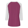 thumbnail image 4 of Xihbxyly Hauts Décontractés pour Femmes T-shirt Imprimé de Mode pour Femmes Blouse à Manches 3/4 Col Rond Hauts Décontractés, 4 of 7