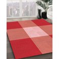 thumbnail image 3 of Ahgly Company Tapis d'Intérieur Lavable en Machine Carré Rouge Transitionnel, 7 Pieds Carré, 3 of 7