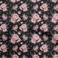 thumbnail image 1 of oneOone Polyester Spandex Black Fabric Florals Fabric For Sewing Printed Craft Fabric By The Yard 56 Inch Wide, 1 of 4