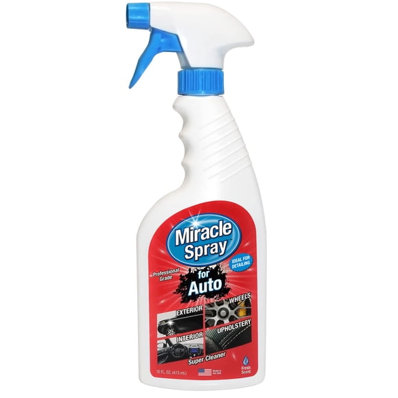 MiracleSpray All-Purpose Car Interior Cleaner – MiracleSpray for Dashboard, Leather Seats, Carpet & Upholstery – Powerful Automotive Detailing Spray – Safe on Vinyl, Plastic & Trim