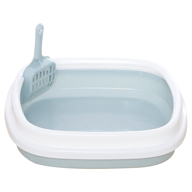 Cat Litter Pan Set High Edge Pet Litter Pan Set Cat Litter Box with Scoop