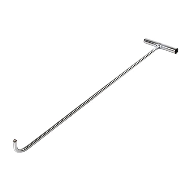 stanreset Manhole Hook Tool Trampoline Open Manhole Cover Steel Heavy Duty ngle Hook 38cm Sharp Silver 68cm Blunt