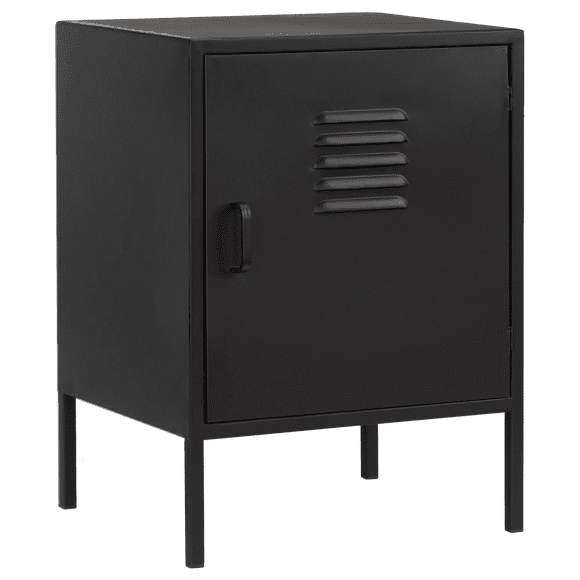 Bouclair Black Metal Locker Side Table