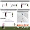 thumbnail image 3 of Ozark Trail 10ft x10ft Instant Pop Up Canopy Tent with Simple Push Setup – Straight Leg Pop-Up Tent for Tailgating, Camping & Events, white, 3 of 13
