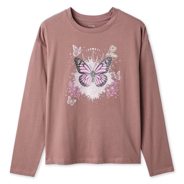 George Girls' Long-Sleeve Graphic T-Shirt