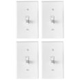 thumbnail image 1 of Milisten 4PCS Toggle Switch Mechanical Switch Panel Home LED Light Wall Switch with Screws (White), 1 of 6