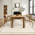thumbnail image 3 of Washable Area Rug 9x12ft – Soft Non-Slip Low Pile Carpet with Modern Border Design, Neutral Beige – Large Rug for Living Room, Bedroom and Dining Room, 3 of 8