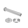 thumbnail image 4 of Unique Bargains 2Pcs Wall Mounted Hook Robe Hooks Single Towel Hanger With Screws, Stainless Steel, (3.82Inch, Silver), 4 of 4