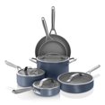 thumbnail image 1 of Ninja Ceramic Pro 10-Piece Cookware Set Non-Stick Pots & Pans Set with Glass Lids PTFE Free Ceramic Coated Stove to Oven Safe All Stovetops & Induction Compatible Midnight Blue CW39010MM, 1 of 1