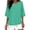 Mint Green, variant on cfhntfmh 3/4 Length Sleeve Linen Shirts for Women Plus Size Tops Casual Dressy Clothes Crew Neck Loose Summer Vacation Tops