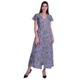 thumbnail image 2 of Moomaya Robe Longue Maxi pour Femmes à Manches Courtes, Robe Formelle/décontractée avec Poches P-TTG, 2 of 6