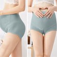 thumbnail image 2 of XZNGL Ladies Comfortable Prenatal Solid Color Lace Large Size Abdominal Panties High Waiste Underpants, 2 of 5
