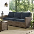 thumbnail image 2 of Crosley Furniture Bradenton Polyester Fabric Patio Sofa in Brown/Navy, 2 of 7