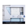 thumbnail image 4 of Mainstays 16-Piece Blue Shower Curtain Bathroom Set – Fabric Curtain with Rug, Hooks, Soap Dispenser & Tray, 4 of 17