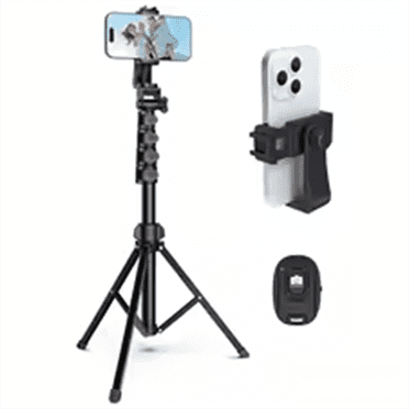 160cm Tripod for Cell Phone Camera Phone Stand Tripod with Remote and Phone Holder Portable Tripod Video Recording