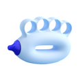 thumbnail image 2 of Lipstore Renforceur de Prise pour Enfants Plusieurs Niveaux de Résistance 10-15 Lb Balle pour Doigt Bleu, 2 of 8
