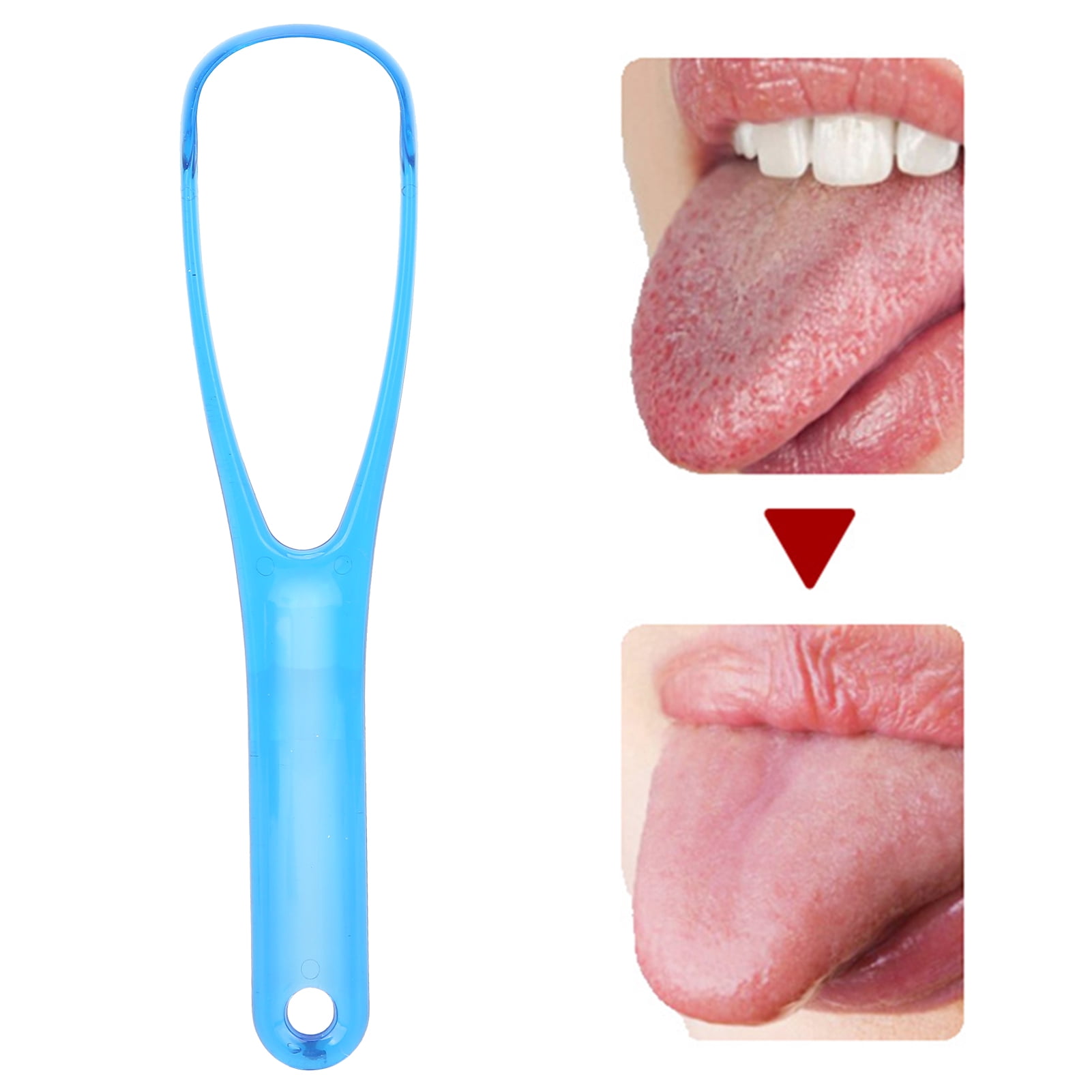 Hilitand Tongue Scraper, Tongue Scraper Cleaner Cleaning Brush For Breath