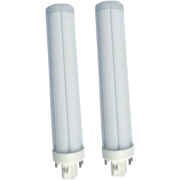 Led Gx24Q 4 Pin Base 12w Bulb PL Retrofit 4000k Daylight Equivalent GX24q-3 26W CFL Fluorescent Light Recessed Reading Desk Table Down Light 360 Degree No UV (2 Pack, Remove/Bypass Ballast)