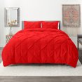 thumbnail image 1 of Nestl Pinch Pleated Comforter, King/Cal King Comforter Set, Cherry Red, 1 of 6