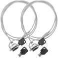 thumbnail image 2 of 2 Sets Laptop Locking Cable Keyed Cable Lock Security Hardware Cable Lock, 2 of 8