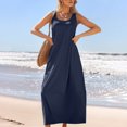 thumbnail image 4 of Gspmoly Robes Grande Taille pour Femmes aux Formes, Robe d'Été Décontractée Sans Manches Mini pour Femmes, Été Printemps, Col Rond, Débardeur, Ample, Plage, Courte, Robes de Cocktail jusqu'à 70 % de Rabais, 4 of 9
