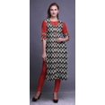 thumbnail image 2 of Bimba Kurtis Indiennes Longues Droites Imprimées à Manches 3/4 pour Femmes, Tunique d'Été, 2 of 6