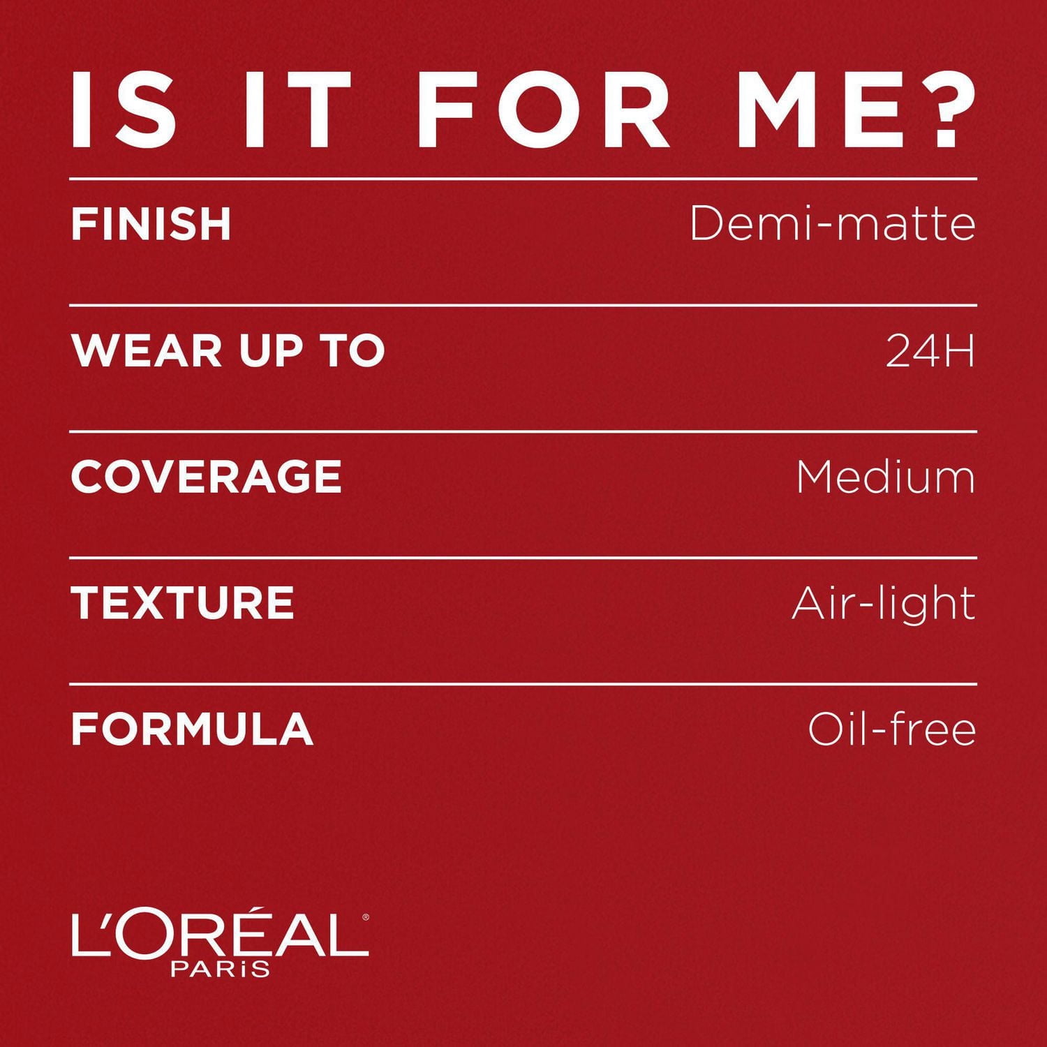 L'Oréal Paris Pro- Matte Foundation| Oil-Free, Lightweight