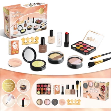 Zonao Children's Simulation All in One Makeup Kit,Pretend Play Makeup Set for Girls 5+