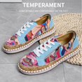 thumbnail image 4 of Casual Lace-up Zipper Design Colorful Printed Platform Casual Sneakers, 4 of 9