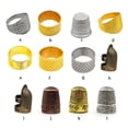 thumbnail image 2 of Knitting Rings Finger Protection Thimble DIY Household Handheld Metal Copper Handworking Crochet Tools for Home Yarn Crafts Thicken Silver Ring, 2 of 6