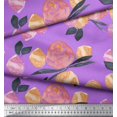 thumbnail image 2 of Soimoi Georgette Viscose Fabric Flower & Leaves Watercolor Print Sewing Fabric Yard 42 Inch Wide, 2 of 3