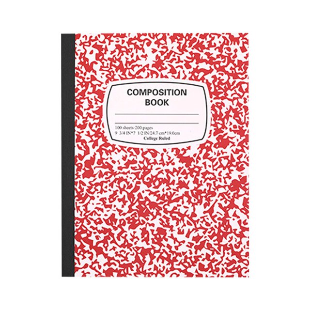 ZTTD 1 Pack Composition Notebook Wide Ruled Bulk, 200 Pages (100 Sheets), 9-3/4 x 7-1/2", Hard Cover Wide Ruled Notebook Bulk, Marble Composition Notebooks, Bulk S-chool Notebooks