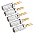 thumbnail image 2 of Audio Banana Plug, Serrated Banana Plug Strong Connection   For Siding For 12 AWG To 18 AWG Speaker Wire Red,Black, 2 of 8