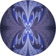 thumbnail image 1 of Ahgly Company Tapis Rond Lavable en Machine Intérieur Transitionnel Bleu Minuit, 5 Pieds Rond, 1 of 7