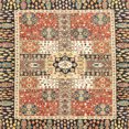 thumbnail image 1 of Ahgly Company Tapis d'Intérieur Carré Abstrait Marron Sienne Foncé, 4 Pieds Carré, 1 of 6