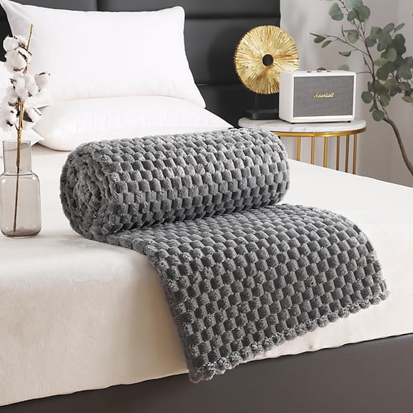tumgatte Flannel Blanket Solid Color Multifunctional Cover Blanket Gift Deals