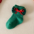 thumbnail image 1 of YUNAFFT Girls Christmas Socks Red Cartoon Print Festive Holiday Design Cute Princess Style Winter Accessories, 1 of 4