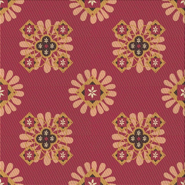 Ahgly Company Machine Washable Indoor Square Transitional Crimson Red Area Rugs, 5' Square