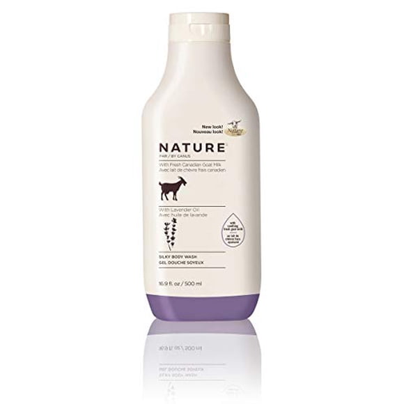 Nature by Canus Silky Body Wash with Fresh Canadian Goat Milk, Lavender Oil, 16.9 Fluid Ounce
