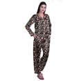 thumbnail image 2 of Moomaya Ensembles de Détente pour Femmes à Manches Longues, Pyjama à Col Cranté Boutonné, 2 of 6