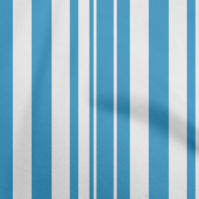 oneOone Velvet Medium Blue Fabric Stripes Craft Projects Decor Fabric Printed By The Yard 58 Inch Wide