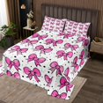 thumbnail image 2 of Erosebridal Princess Bowknot Coverlet Set King, Pink Ribbon Bedding Set, Cartoon Theme Decor 3pcs, 2 of 5