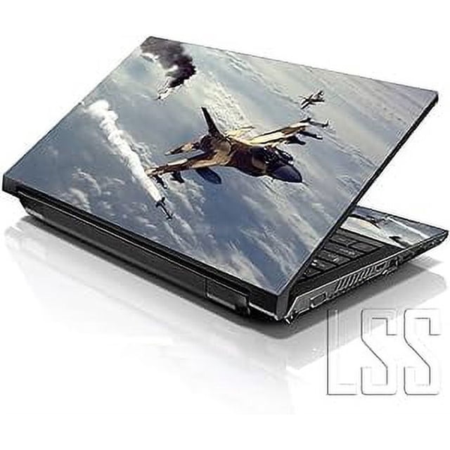 LSS Laptop Skin Sticker Decal Plane Attack Design Fits 13" to 16" Laptops