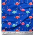 thumbnail image 1 of Soimoi Silk Fabric Flamingo Bird Fabric Prints by Yard 42 Inch Wide, 1 of 3